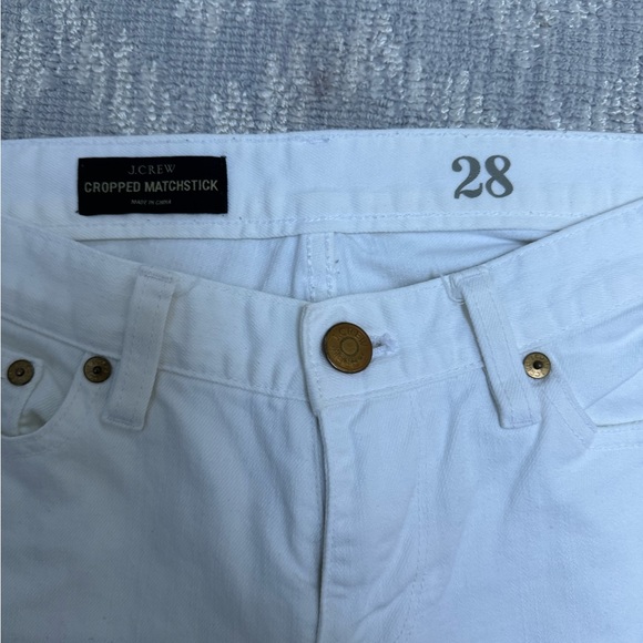 J CREW Cropped matchstick jean in white denim Size 28 - Picture 3 of 5